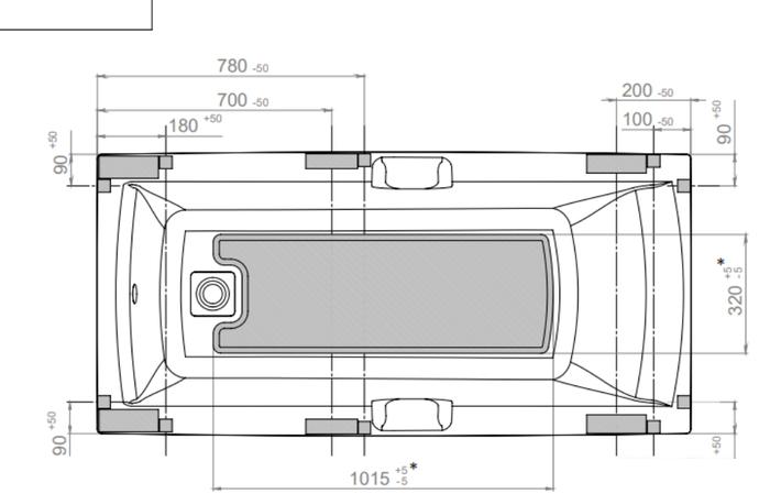 Ванна Triton Алекса 170x75 (с ножками)