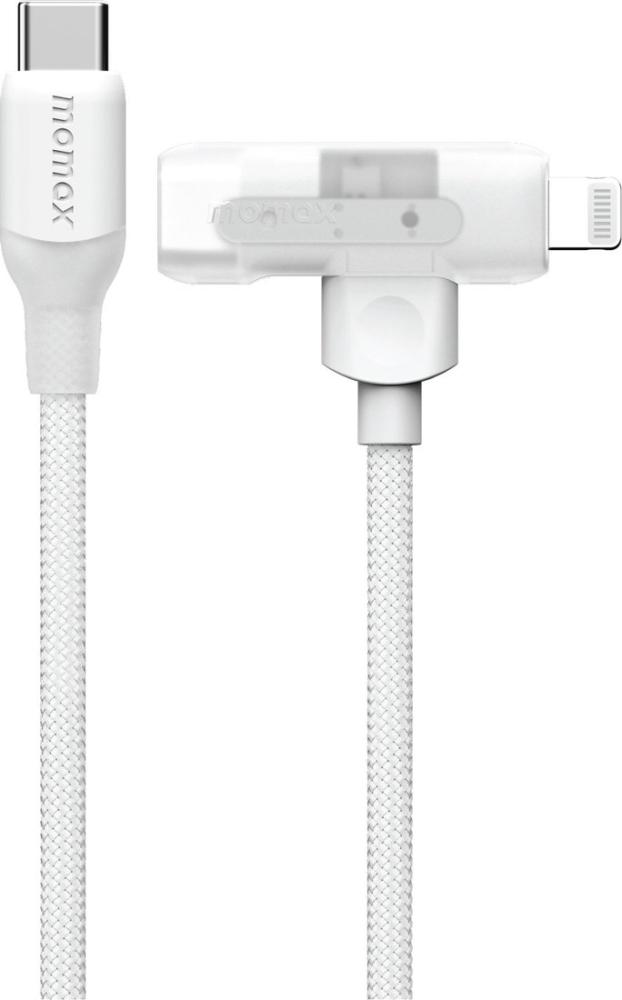 Кабель Momax DL56W 1-Link Flow Duo USB Type-C - Lightning/USB Type-C (1.5 м, белый)