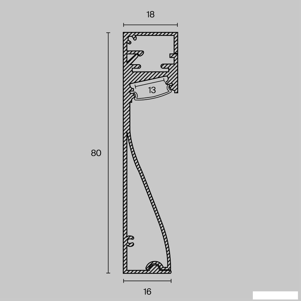 Алюминиевый профиль Maytoni Led Strip ALM-8018-S-2M