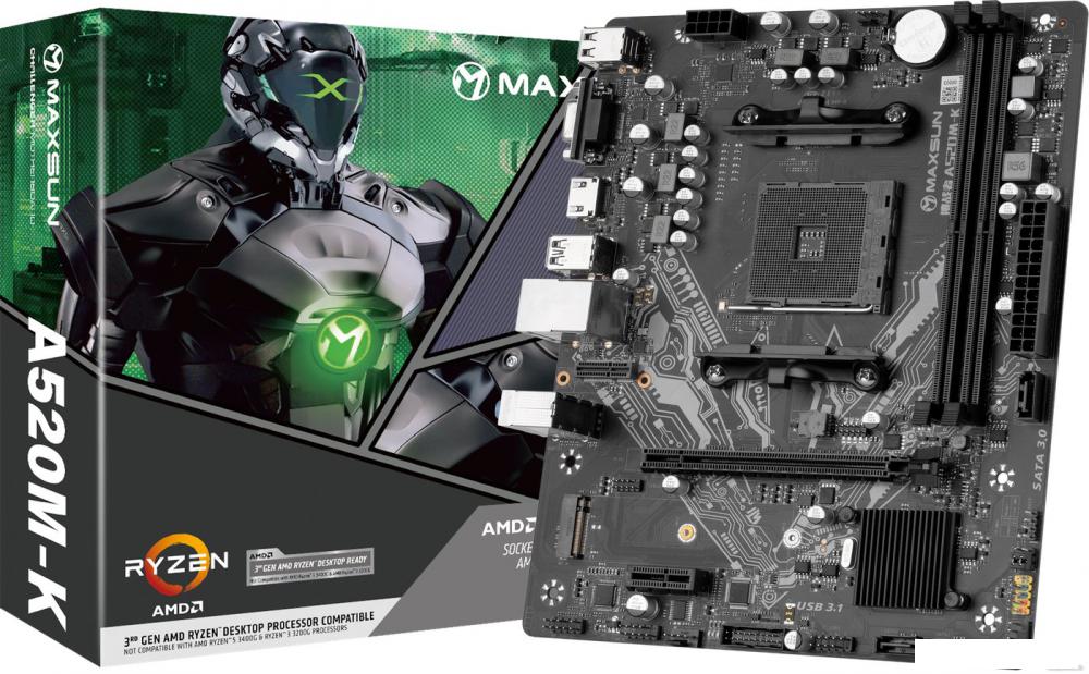 Материнская плата Maxsun Challenger A520M-K