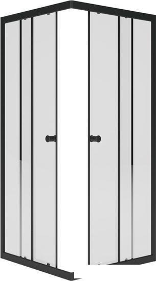 Душевой уголок Метакам Universal Black 80x80 KKS_013566 (прозрачное стекло)