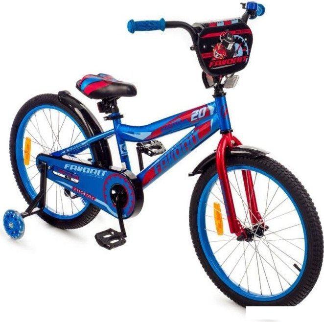 Детский велосипед Favorit Biker BIK-16BR (синий/красный)