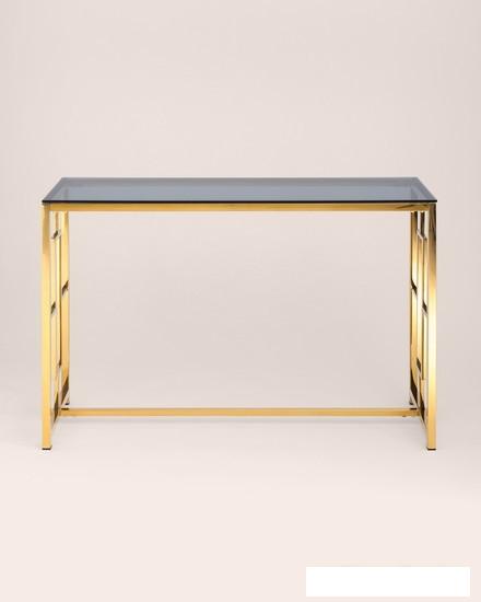 Консольный стол Stool Group Бруклин 115x30 ECST-013-TG-SK (стекло Smoke/сталь золото)