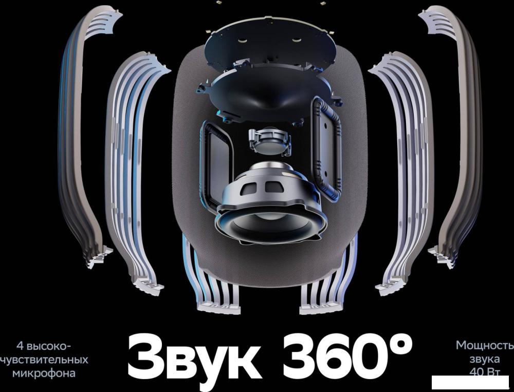 Умная колонка Sber SberBoom (черная материя)