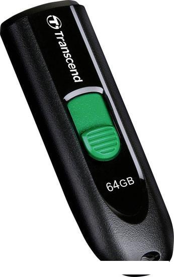 USB Flash Transcend JetFlash 790C 64GB (черный/зеленый)