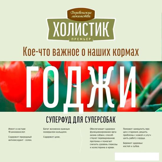 Сухой корм для собак Деревенские лакомства Холистик Премьер для мини-пород. Ягненок с рисом 7 кг