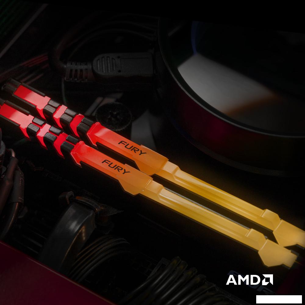Оперативная память Kingston FURY Beast RGB 8ГБ DDR4 3200 МГц KF432C16BB2A/8