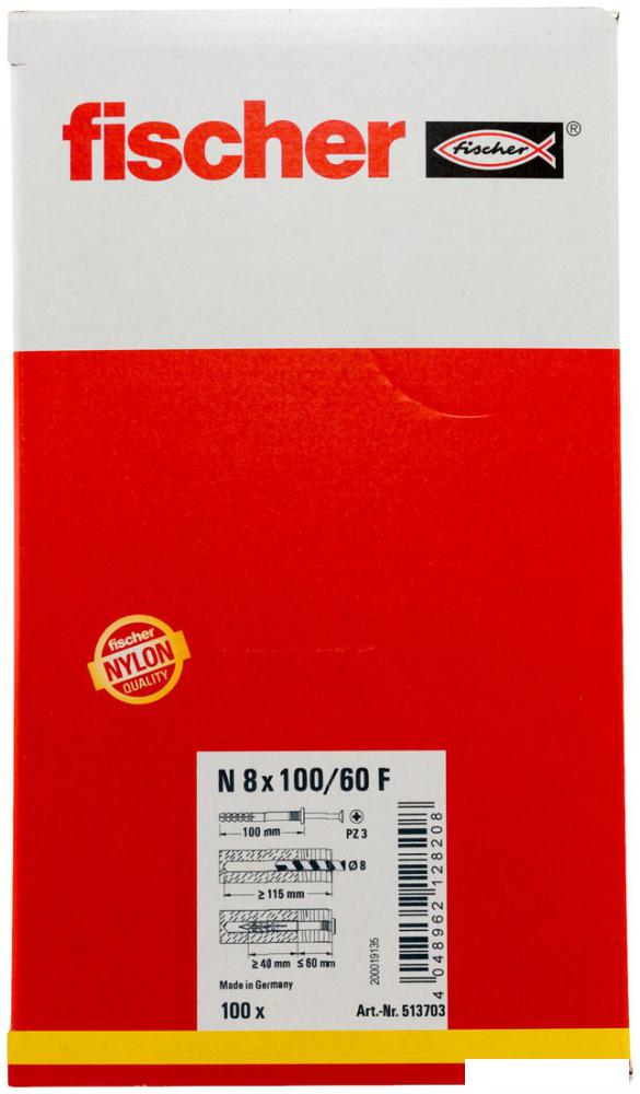 Дюбель-гвоздь Fischer N 8 x 100/60 F 513703 (100 шт)
