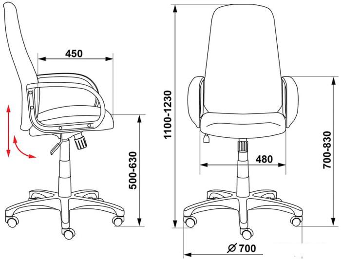 Офисное кресло Бюрократ CH-808AXSN/LBL+TW-11 (черный)