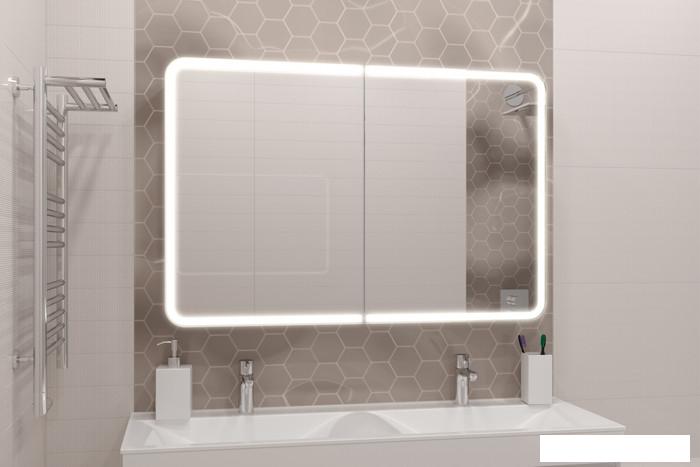 Континент Шкаф с зеркалом Avenue Led 120х80