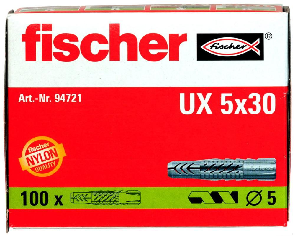 Дюбель универсальный Fischer UX 5x30 94721 (100 шт)