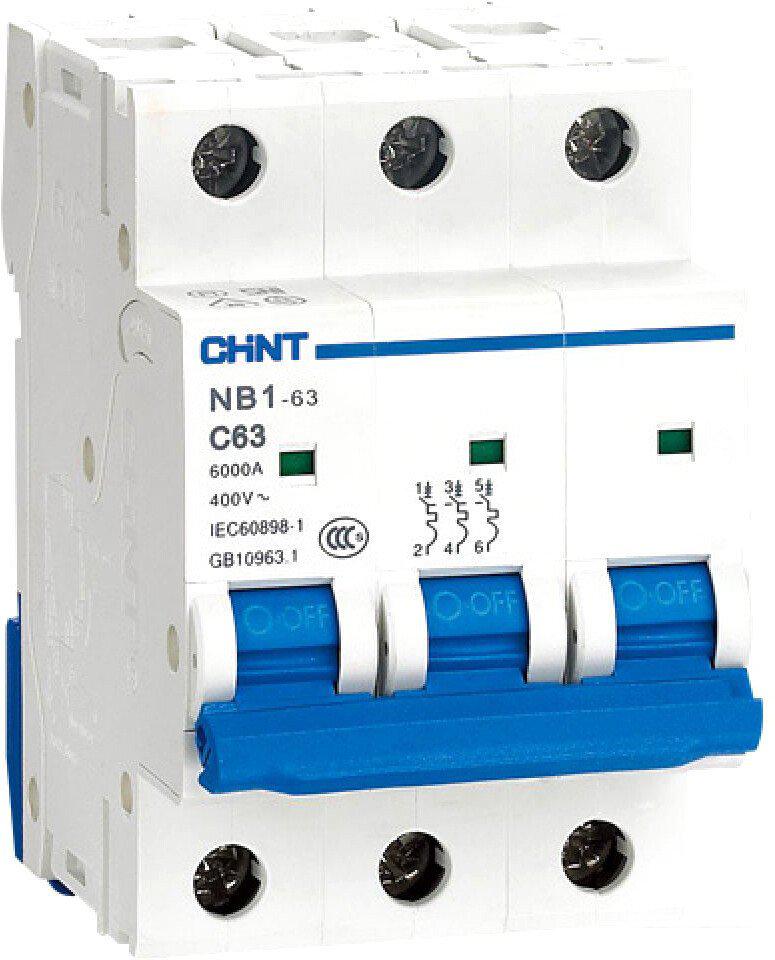 Выключатель автоматический Chint NB1-63 3P 25A 6kА D (DB) 179717