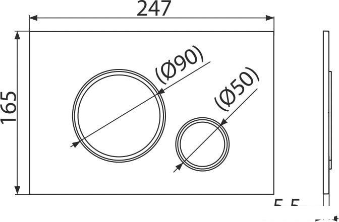 Панель смыва Alcaplast M770 (белый/хром глянцевый)