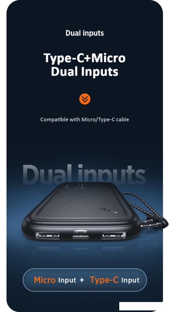 Внешний аккумулятор Usams US-CD150 PB56 10000mAh (белый)