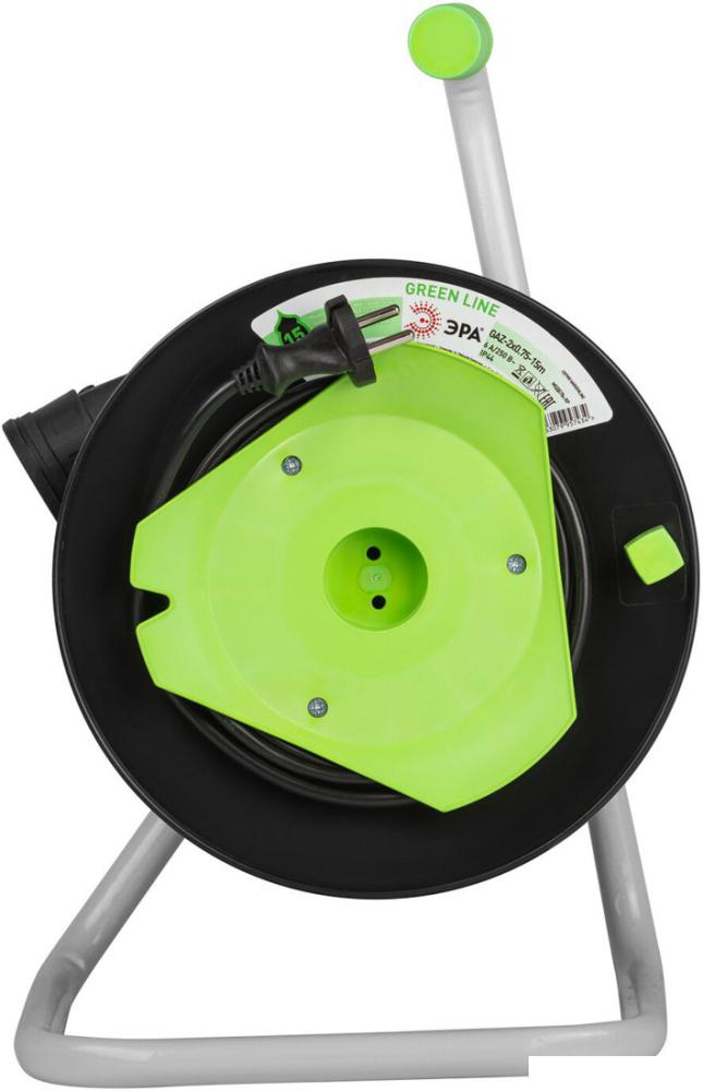 Удлинитель на катушке ЭРА GREEN LINE GAZ-2x0.75-15m Б0065096