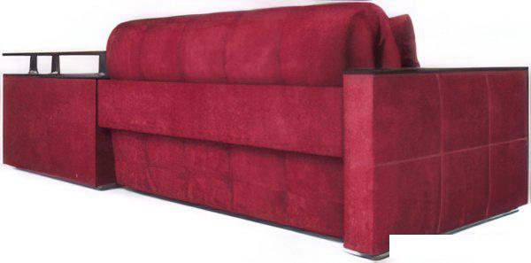 Угловой диван Мебель-АРС Прага (бархат красный Star Velvet 3 Dark Red)
