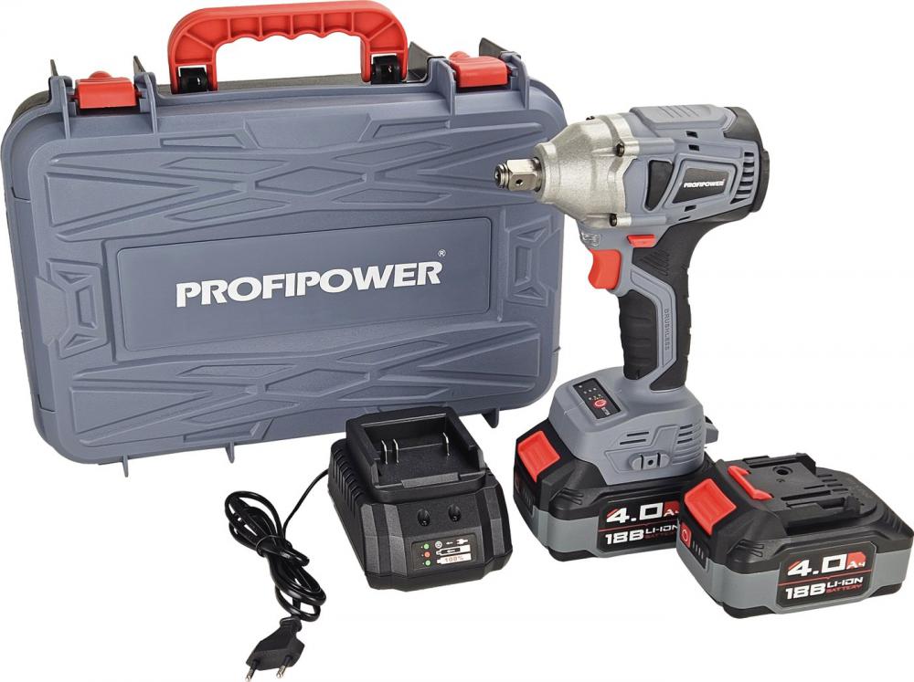 Гайковерт Profipower MKDTW-18B E0081 (с 2-мя АКБ, кейс)