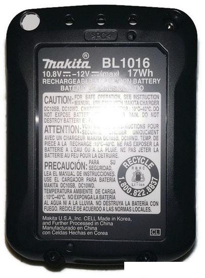 Аккумулятор Makita BL1016 (12В/1.5 Ah)