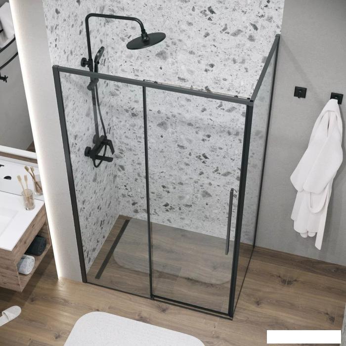 Душевая стенка Grossman Galaxy 90x195 200.K33.01.90.21.00 (черный матовый/стекло прозрачное)