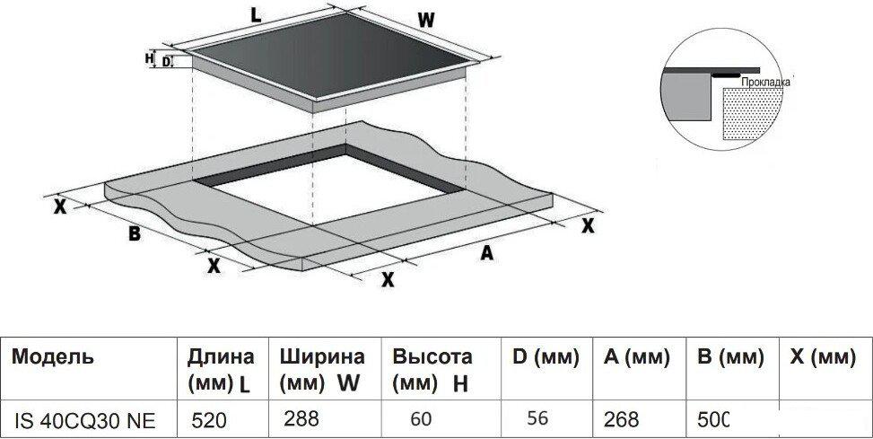 Варочная панель Indesit IS 40CQ30 NE