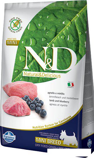 Сухой корм для собак Farmina N&amp;D Dog Lamb &amp; Blueberry Adult Mini 7 кг