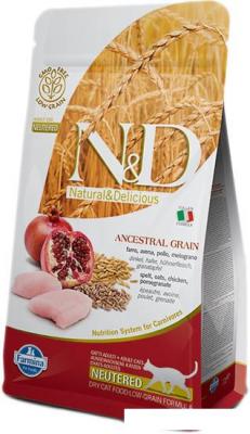 Сухой корм для кошек Farmina N&amp;D Low Grain Cat Chicken &amp; Pomegranate Neutered (низкое содержание зерна с курицей и гранатом) 10 кг