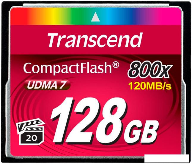 Карты памяти Transcend 800x CompactFlash Premium 128GB (TS128GCF800)
