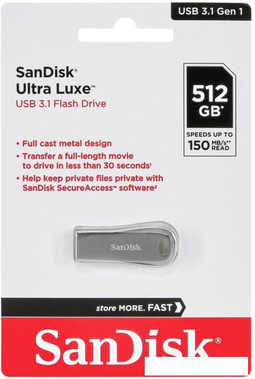 USB Flash SanDisk Ultra Luxe USB 3.1 512GB SDCZ74-512G-G46