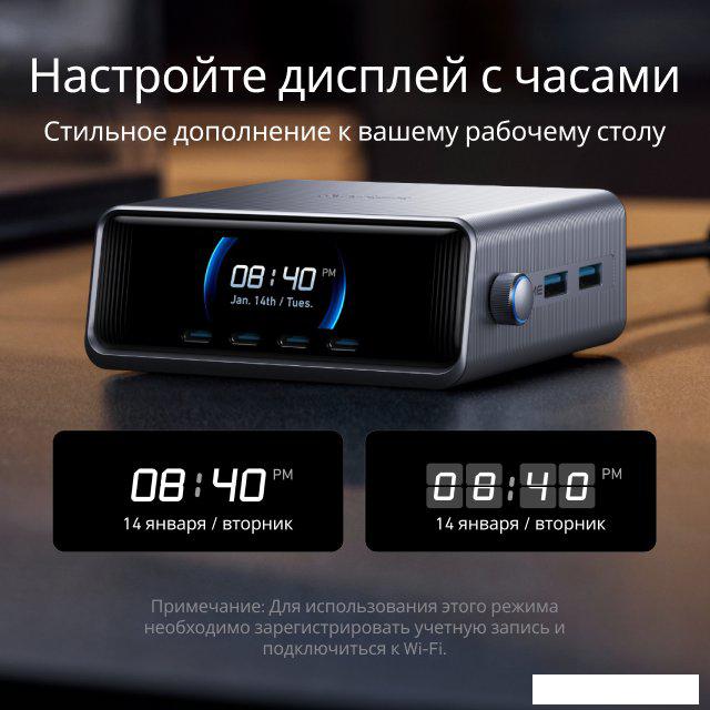 Сетевое зарядное Anker Prime A2345 250W GaN Charging Station (черный)