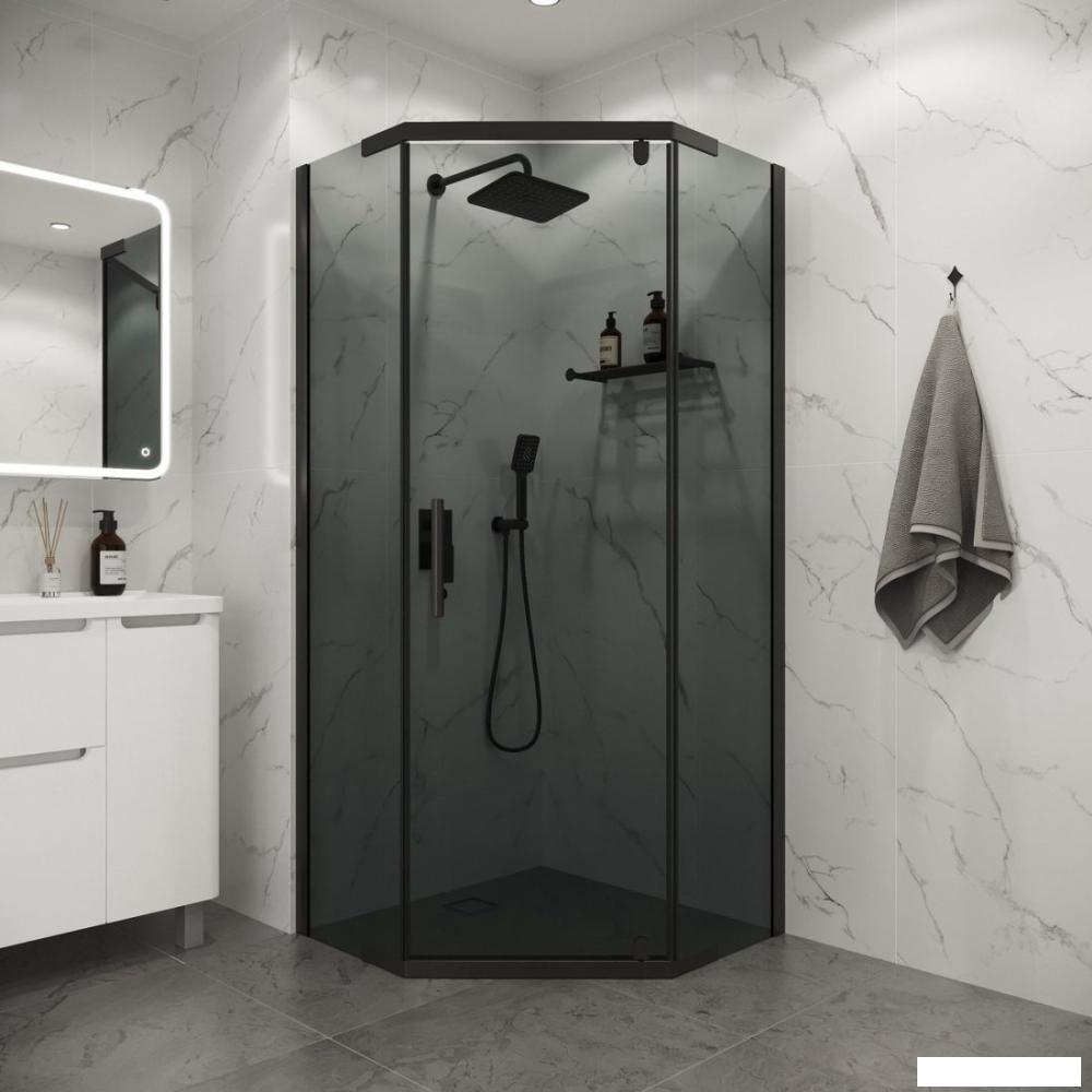 Душевой уголок Niagara Eco NG-1010-14DT 100x100x190 (черный/стекло тонированное)