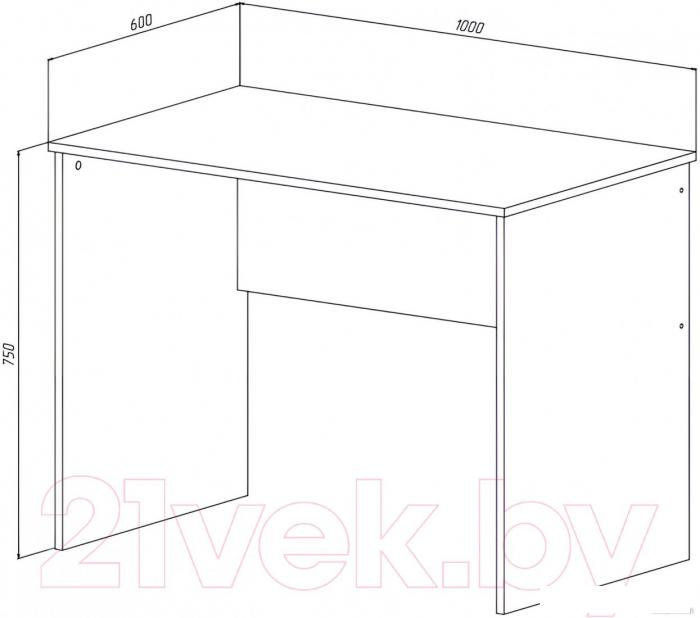 Стол МДК СП2 1000x600x750 (орех гварнели)