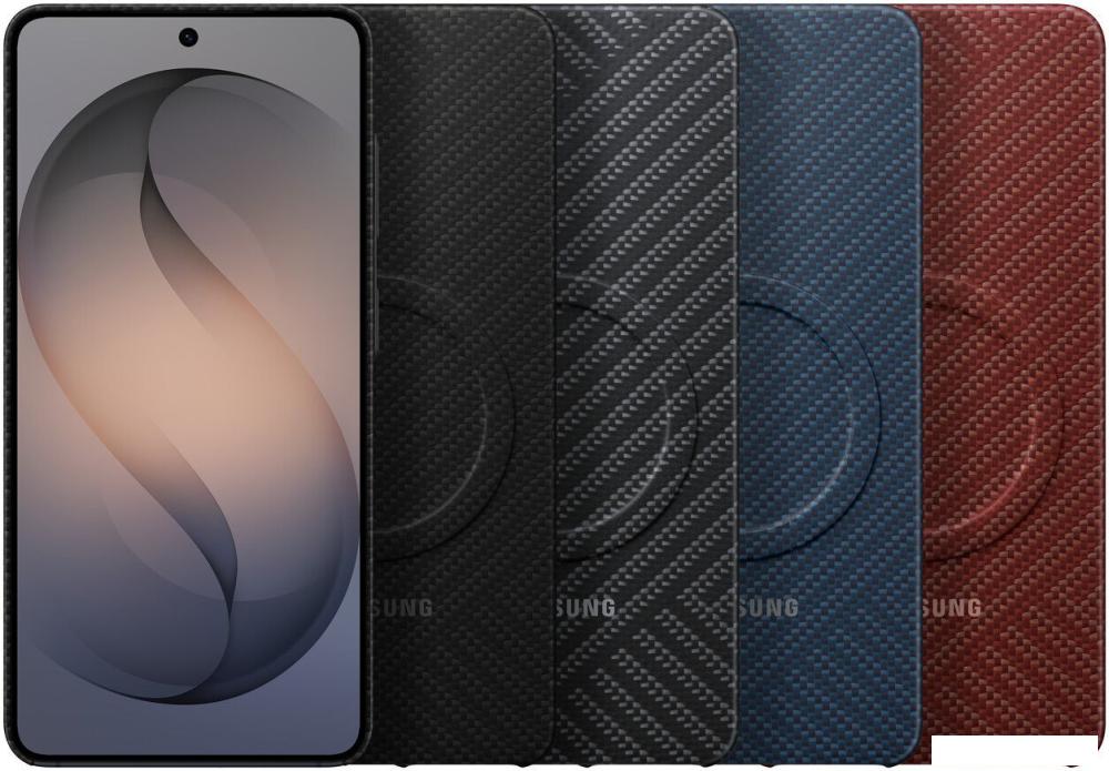 Чехол для телефона Samsung Carbon Magnet Case для Samsung Galaxy S26 (красный)