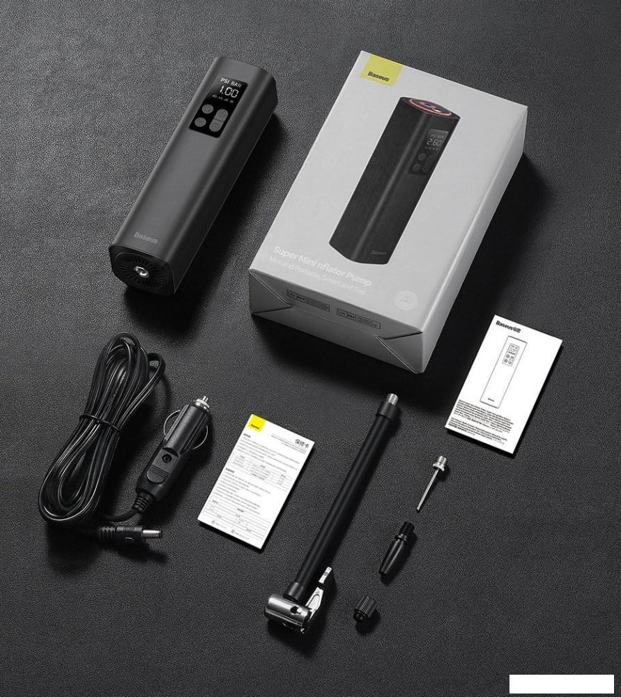 Автомобильный компрессор Baseus Super Mini Inflator Pump CRCQ000001