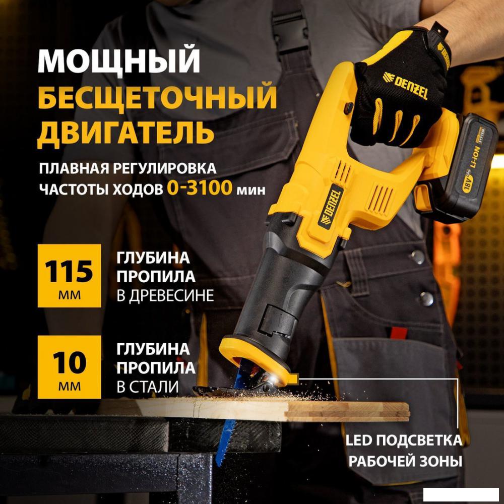Сабельная пила Denzel CRC-115-0 28466 (без АКБ)