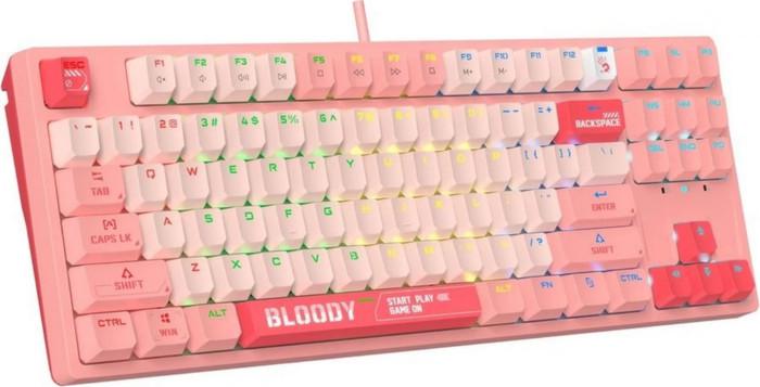 Клавиатура A4Tech Bloody S87 Energy Pink (Bloody BLMS Red Plus)