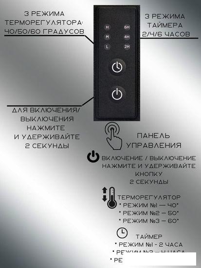 Полотенцесушитель Granula Квадро Вертикаль 21х120 (терморегулятор с таймером, черный)