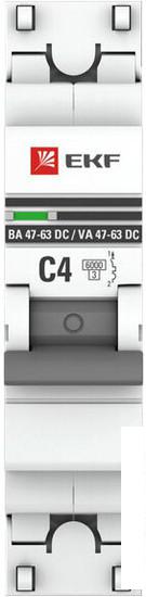 Выключатель автоматический EKF PROxima 1P 4А (C) 6кА ВА 47-63 DC mcb4763-DC-1-04C-pro