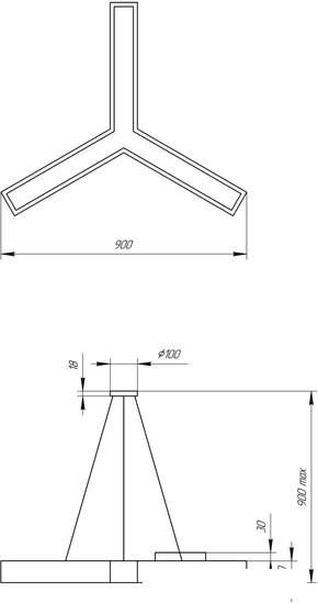Подвесная люстра ЭРА Geometria Igrek Б0050571