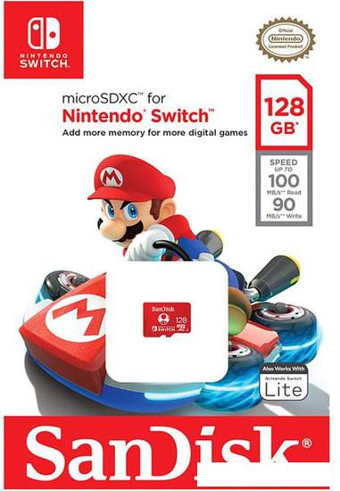 Карта памяти SanDisk Nintendo Switch Licensed Card Super Mario Edition microSDXC 128GB SDSQXAO-128G-GN3ZN