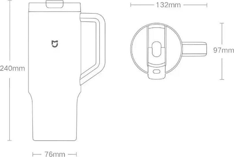 Термокружка Xiaomi Mijia Sippy Cup MJXGB01RM 1 л (серебристый)