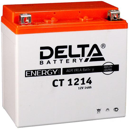 Мотоциклетный аккумулятор Delta CT 1214 (14 А·ч)