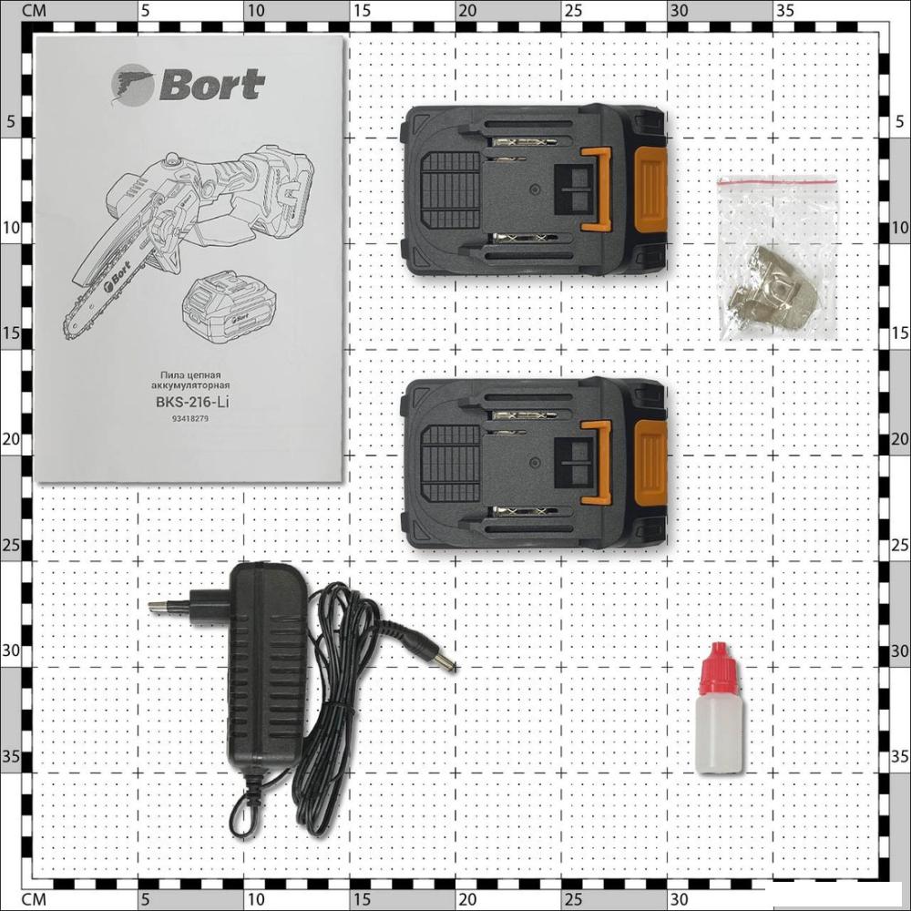 Аккумуляторная пила Bort BKS-216-Li 93418279 (с 2-мя АКБ, кейс)