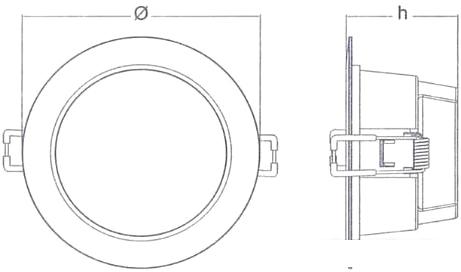 Точечный светильник Ledvance Ecoclass DL 24W 865 WT 2280 Lm IP44 4058075644335