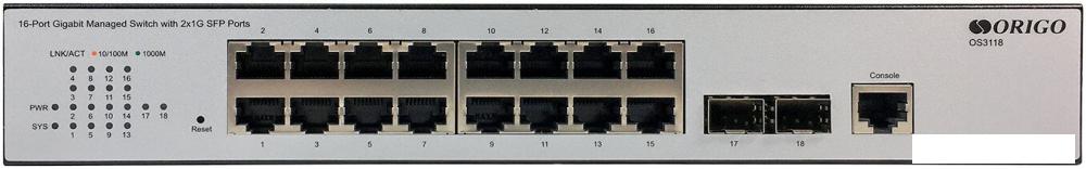 Управляемый коммутатор 2-го уровня Origo OS3118/A2A