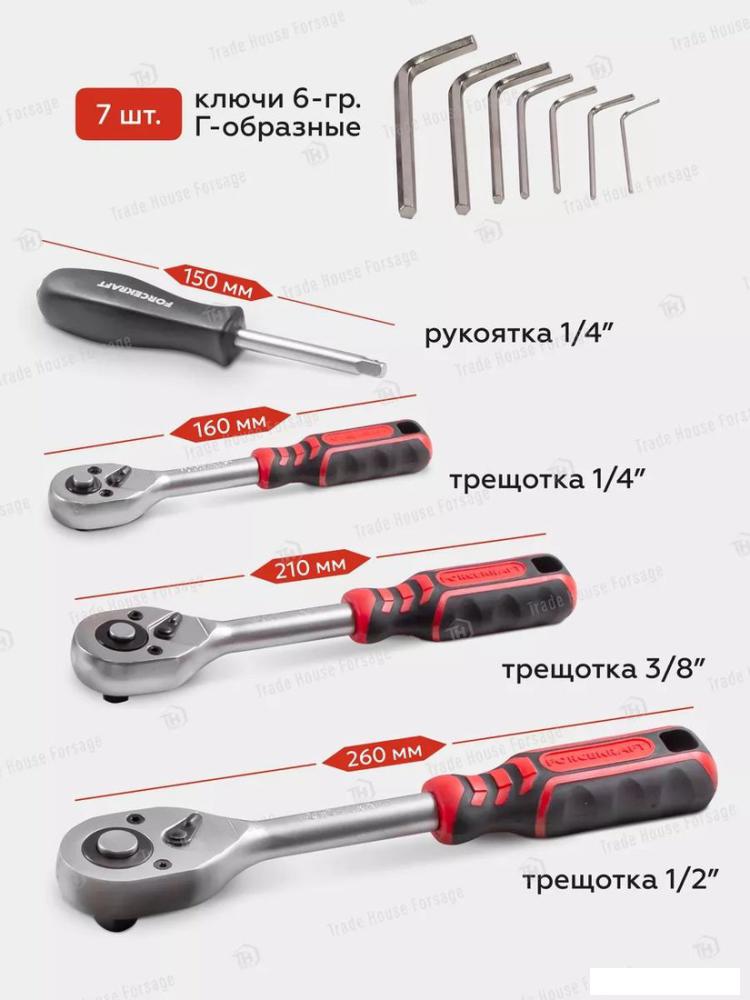 Универсальный набор инструментов ForceKraft FK-41723-5(51889)