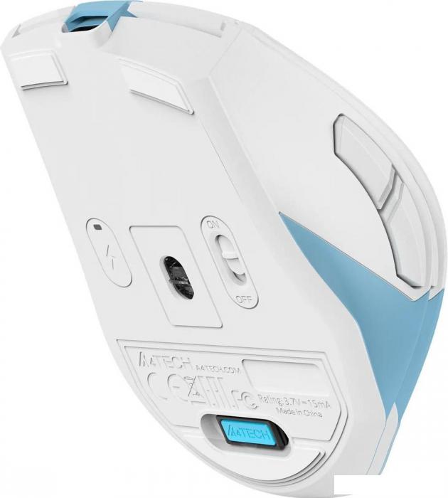 Мышь A4Tech Fstyler FG45CS Air2 (белый/голубой)