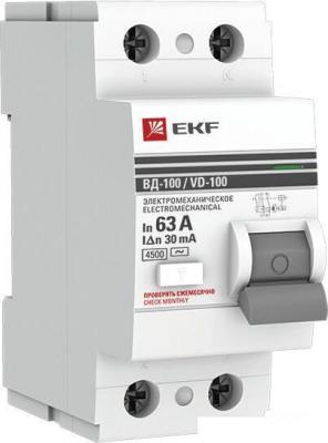 Устройство защитного отключения EKF PROxima ВД-100 2P 63А 30мА elcb-2-63-30-em-pro Устройство защитного отключения EKF PROxima ВД-100 2P 63А 30мА elcb-2-63-30-em-pro