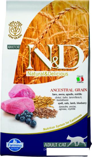 Сухой корм для кошек Farmina N&amp;D Low Grain Cat Lamb &amp; Blueberry Adult 10 кг