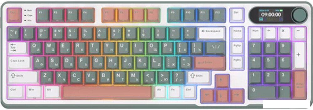 Клавиатура Royal Kludge RK-S98 RGB Clay Green (RK Pale Green)