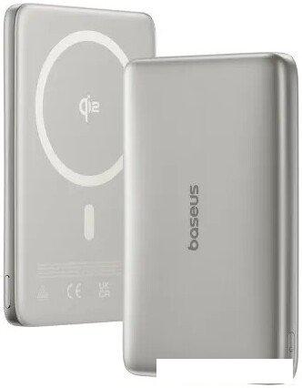 Внешний аккумулятор Baseus PicoGo AM41 Ultra-Slim Qi2 Magnetic Power Bank 10000mAh (титановый)